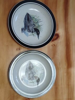 LOON LAKE Scotty Z Vintage Folk Craft Dinner Plates (Set Of 2)